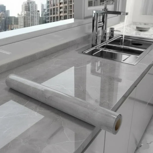 60cm x 200cm Grey Marble Wall Sheet – PVC Decorative Sheet