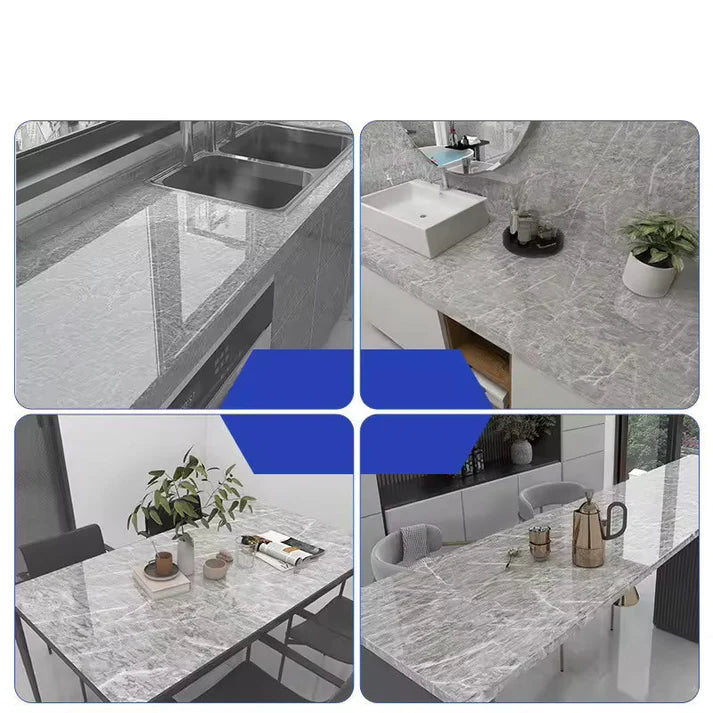 60cm x 200cm Grey Marble Wall Sheet – PVC Decorative Sheet